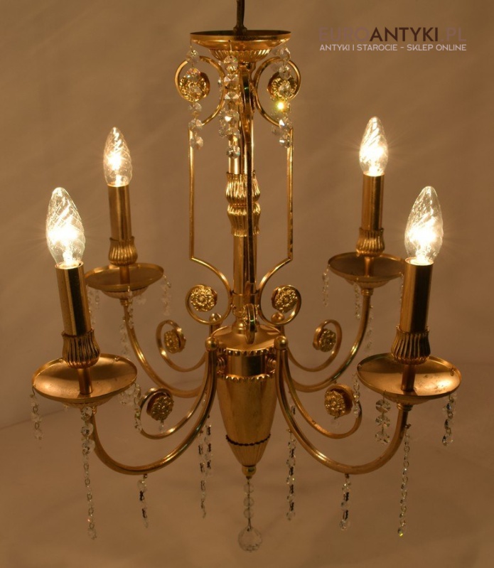 lampa empir z kryształami lampa empir z kryształami